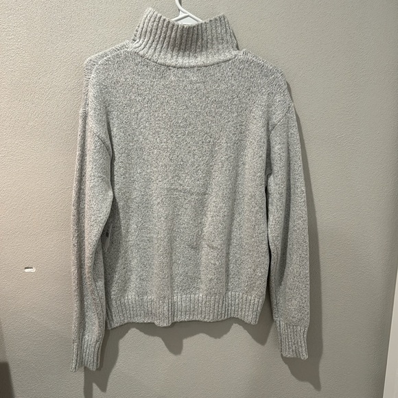 Soft Ash Grey Quarter Zip Sweater - Picture 3 of 4